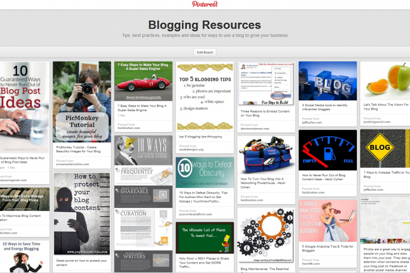 blogging resources Pinterest Board