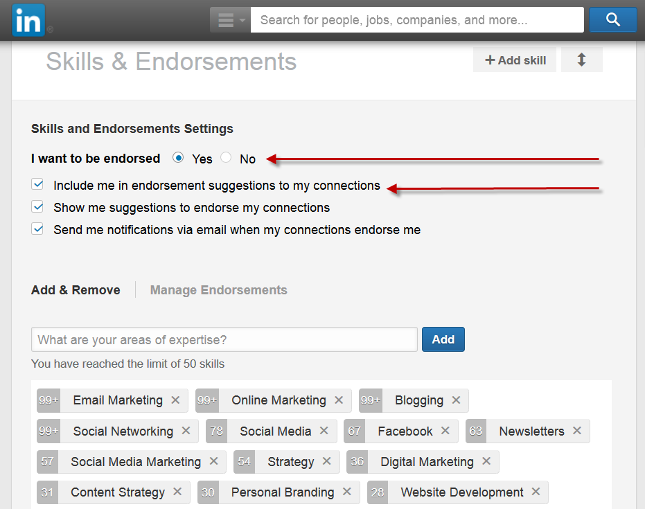 LinkedIn Endorsements