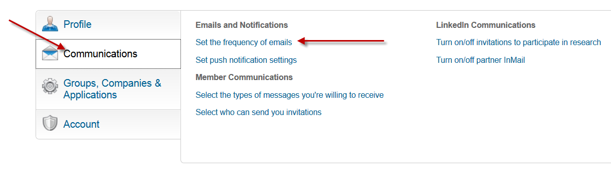 Email Notifications on LinkedIn