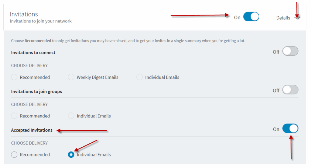 How to set you LinkedIn E-Mail Notifications