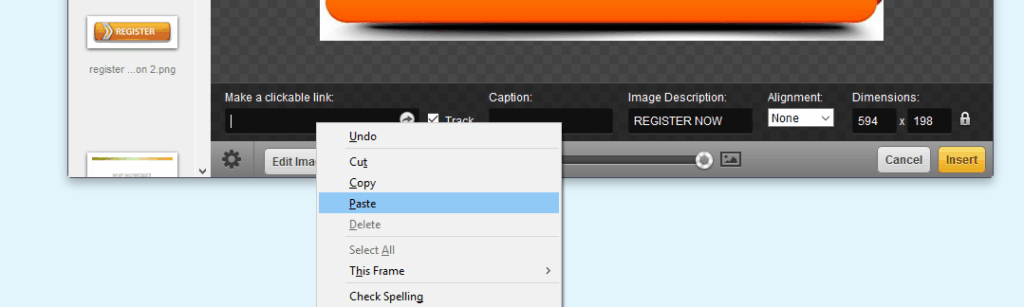 How to add a link to a photo in Constant Contact