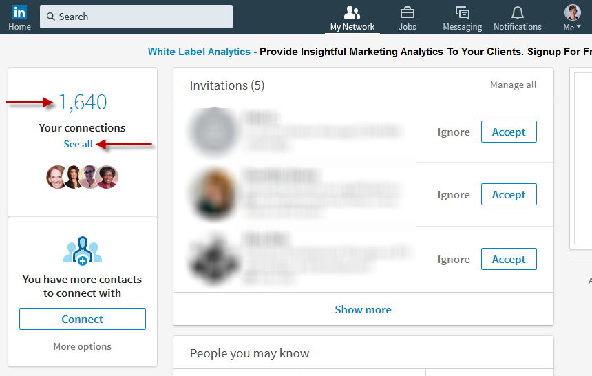 How to export LinkedIn Connections