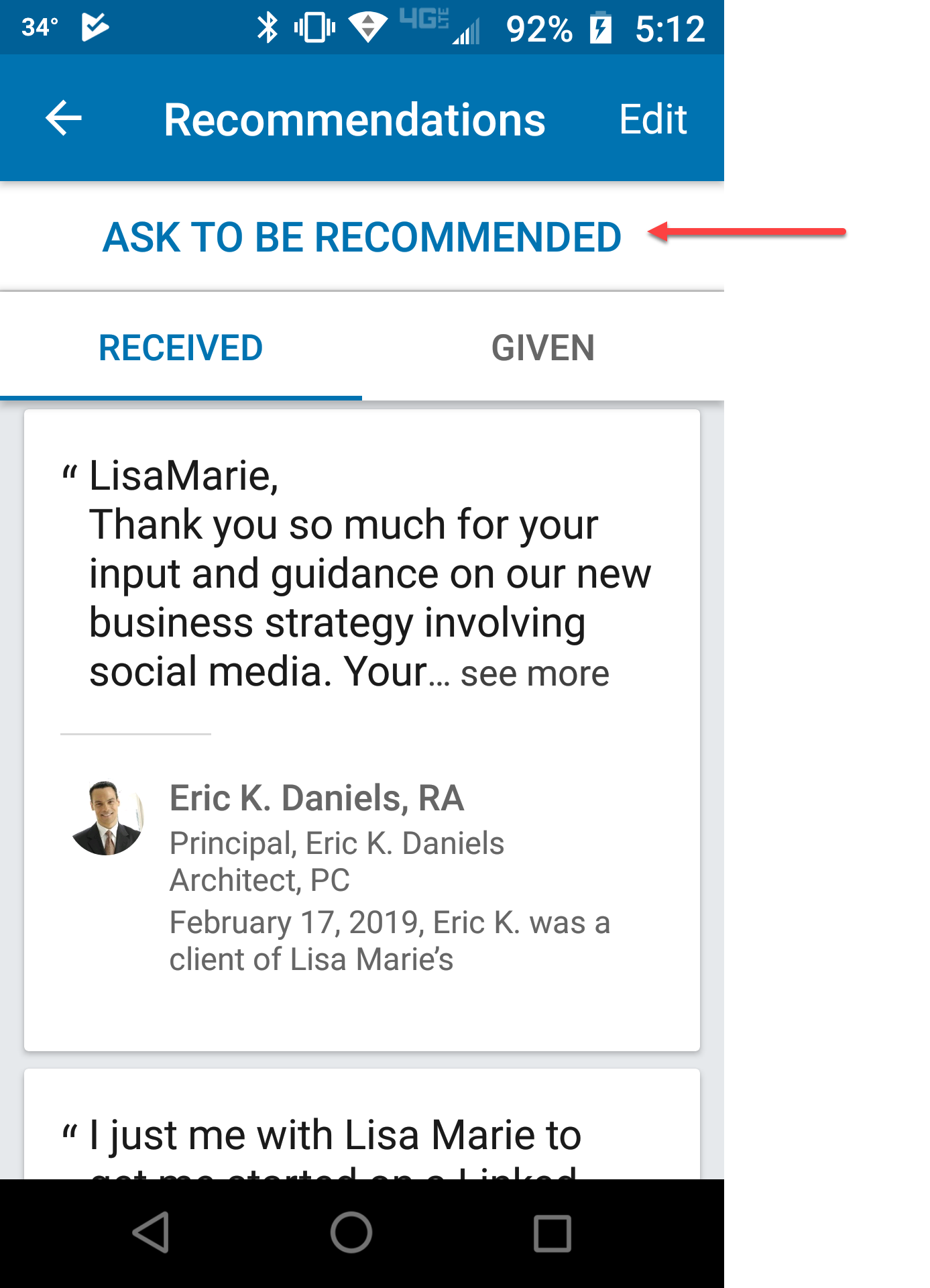 How to request a LinkedIn Recommendation